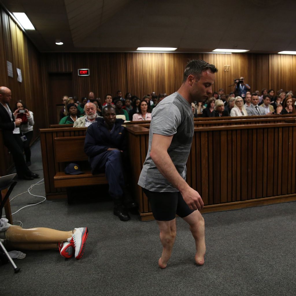 Oscar Pistorius ohne Prothesen