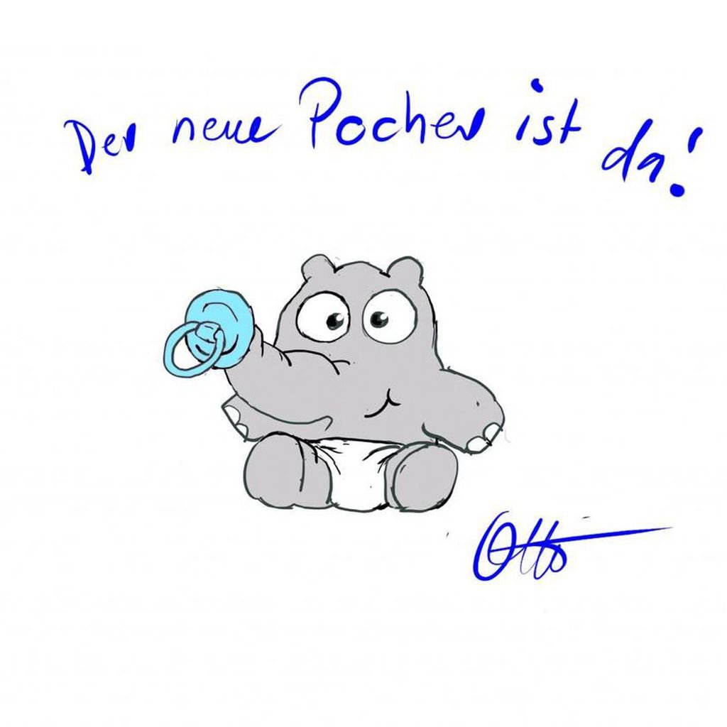 Ottifanten-Zeichnung von Otto Waalkes für Oliver Pocher