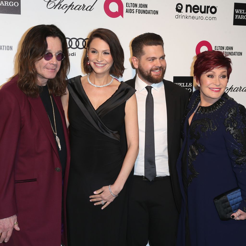 Ozzy Osbourne mit seiner Schwiegertochter Lisa, Sohn Jack und Ehefrau Sharon