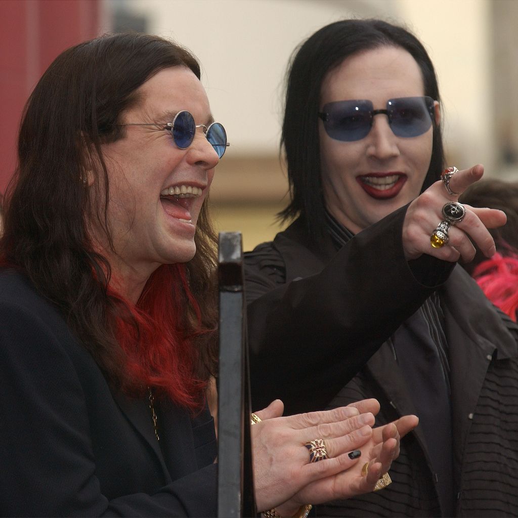 Ozzy Osbourne und Marilyn Manson bei Ozzys Walk-of-Fame-Zeremonie, April 2002