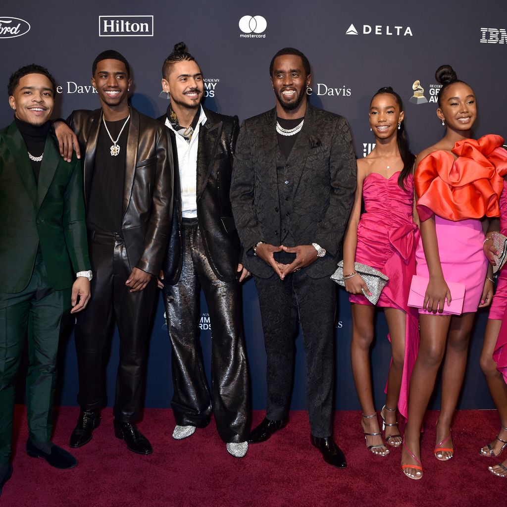 P. Diddy mit seinen Kids Justin, Christian, Quincy, D'Lila, Chance und Jessie, Januar 2020