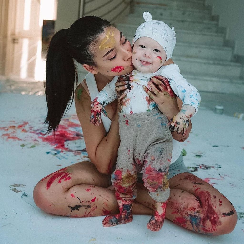 Paola Maria mit ihrem Sohn Leonardo, September 2019