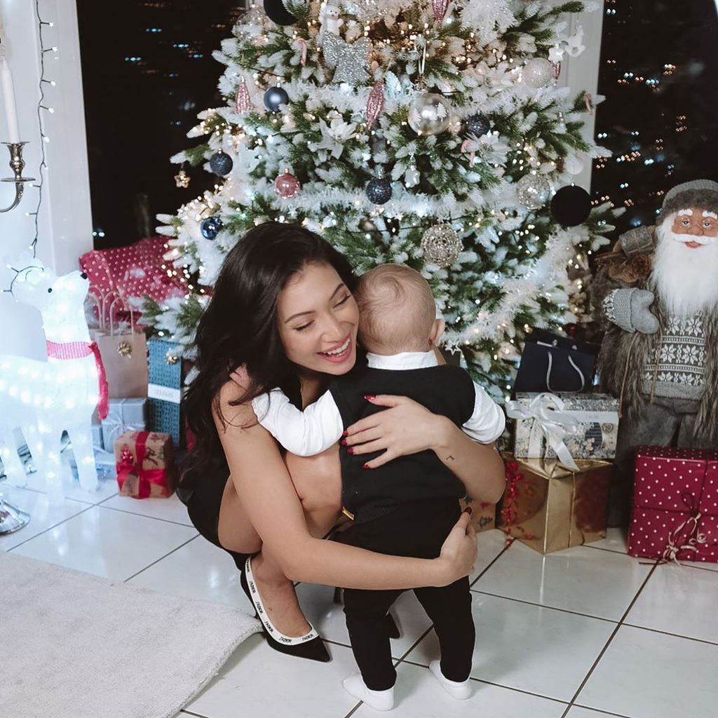 Paola Maria mit Sohn Leonardo an Weihnachten 2019