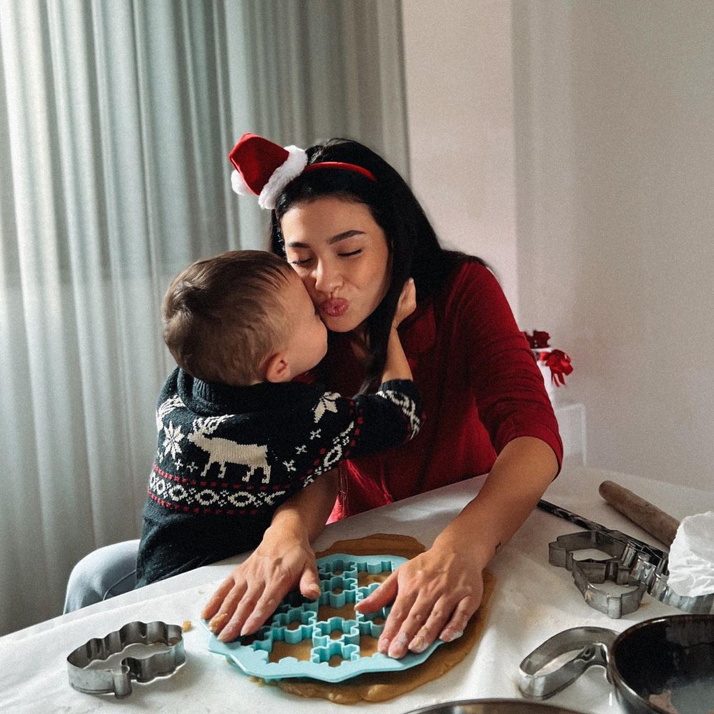 Paola Maria und Sohn Leonardo