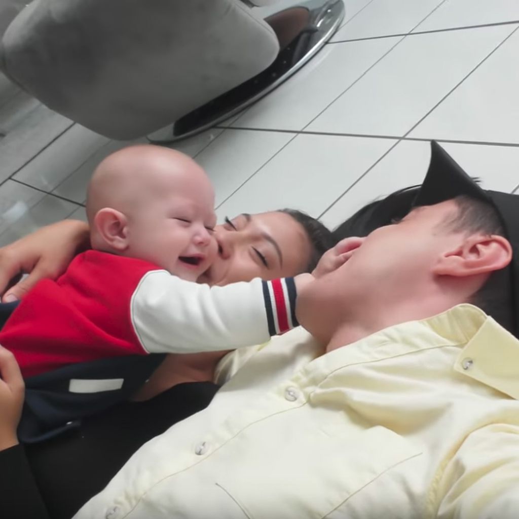Paola und Sascha Koslowski mit Baby Leo