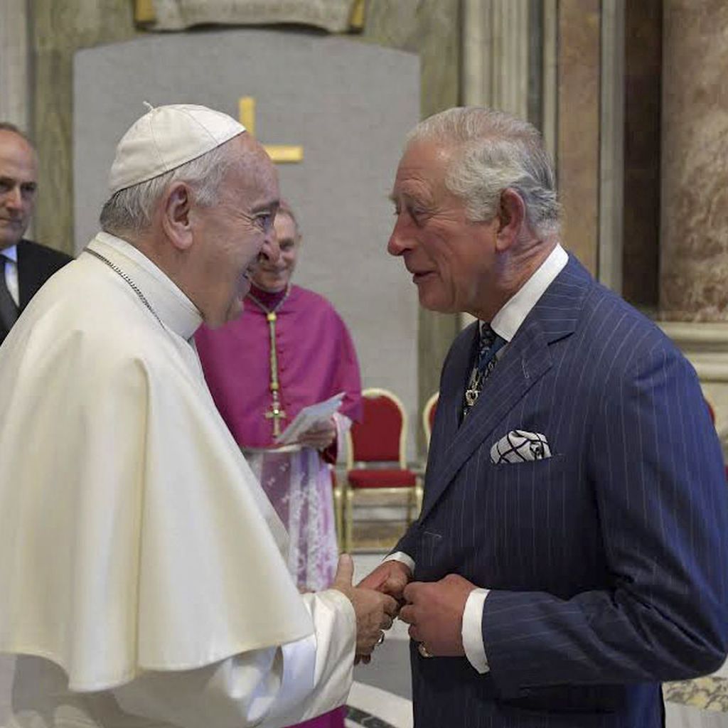 Papst Franziskus und Prinz Charles, Oktober 2019