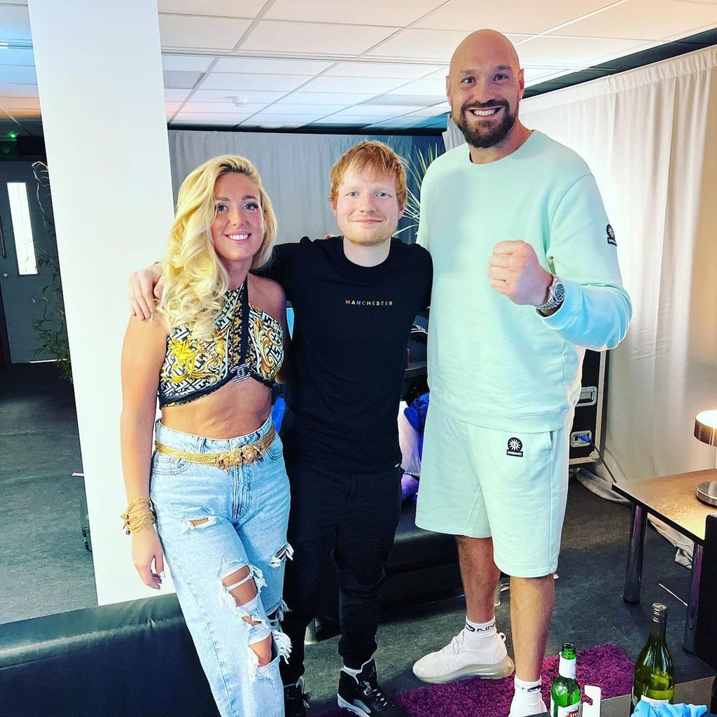 Paris Fury mit Ed Sheeran und Tyson Fury
