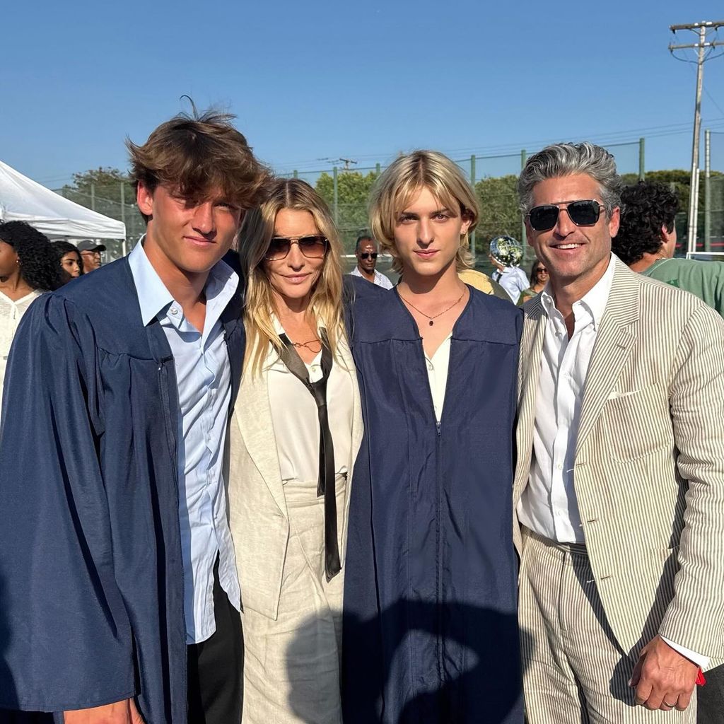 Patrick Dempsey und Jillian Fink beim High-School-Abschluss ihrer Zwillingen Sullivan und Darby