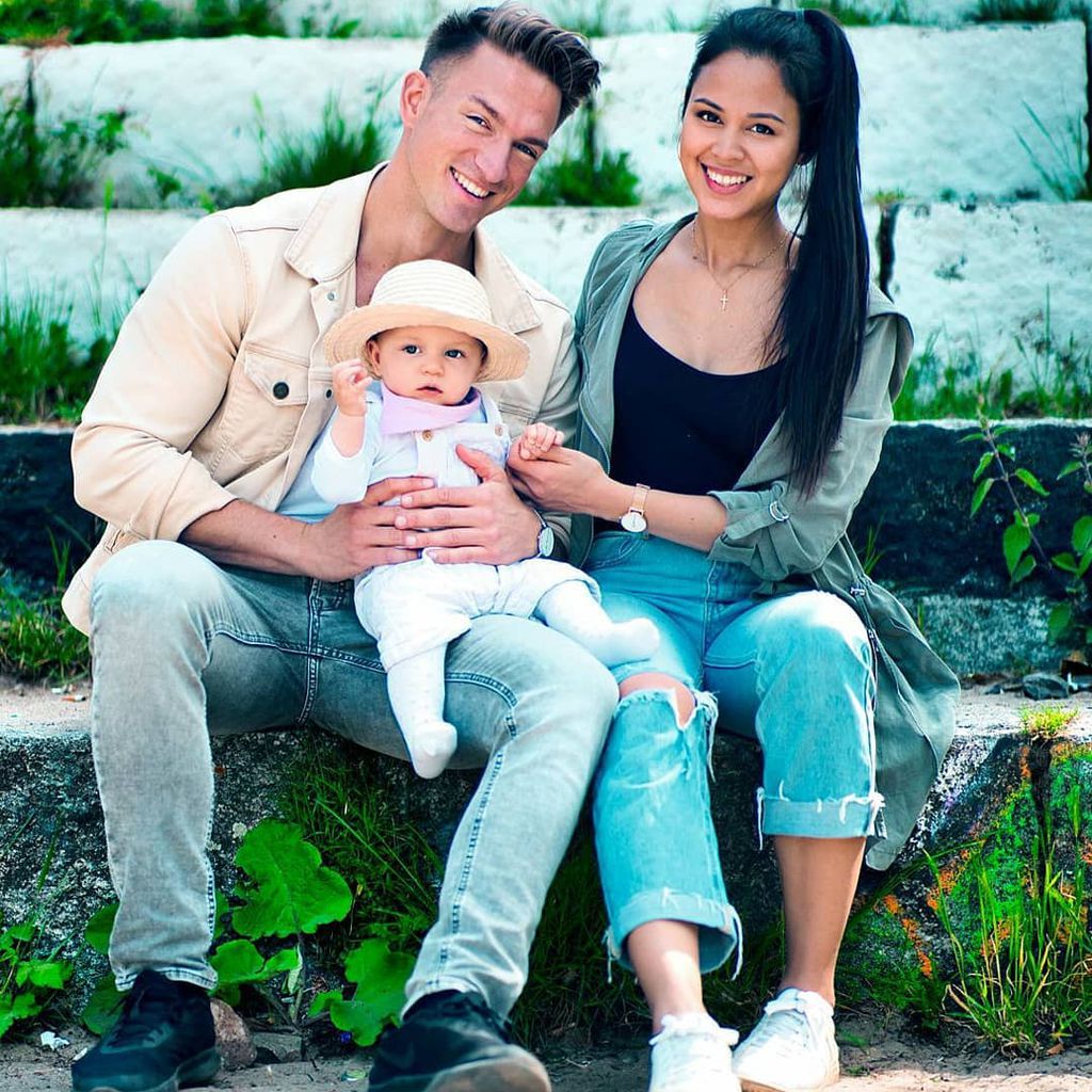 Patrick Fabian, Tochter Lilly und Freundin Lea im Juni 2020