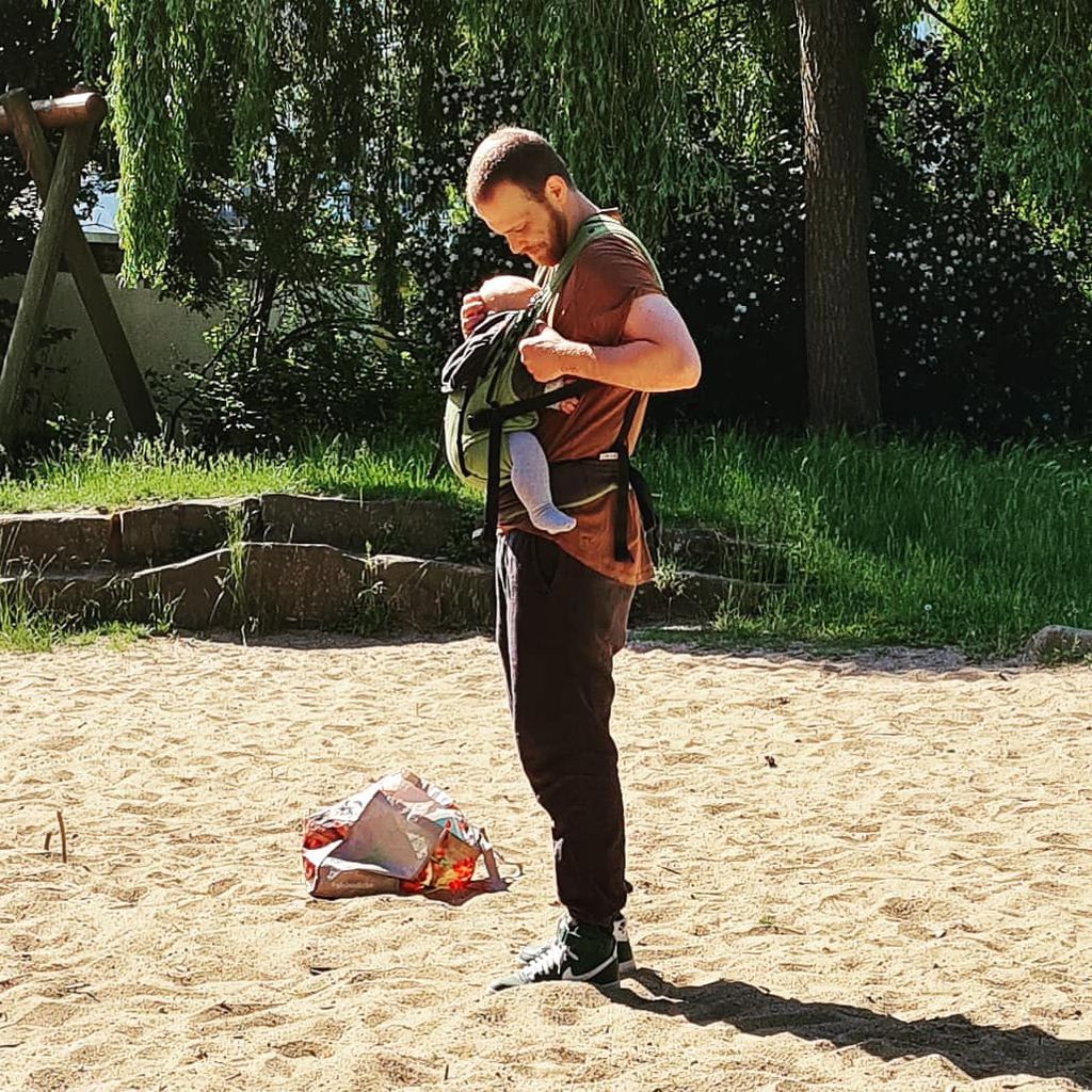Patrick Müller mit seinem Sohn