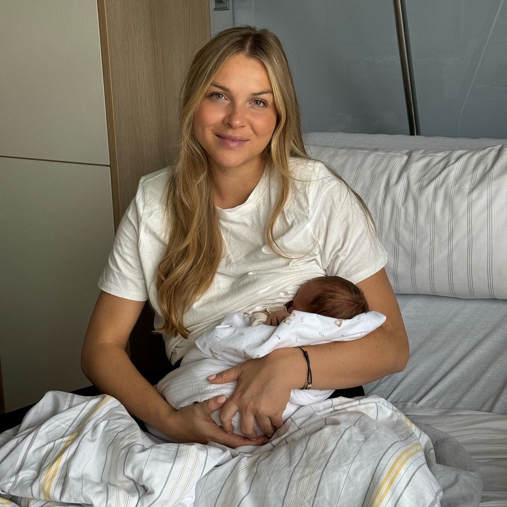 Patrizia Palme mit ihrem Baby, Oktober 2024