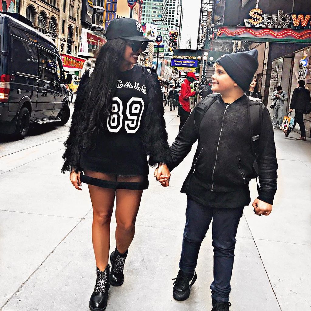 Patrizia und ihr Sohn Alessio in New York, November 2017
