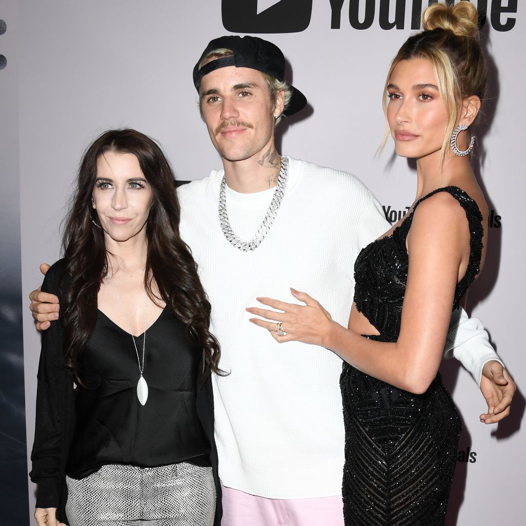 Pattie Mallette, Justin Bieber und Hailey Bieber im Januar 2020