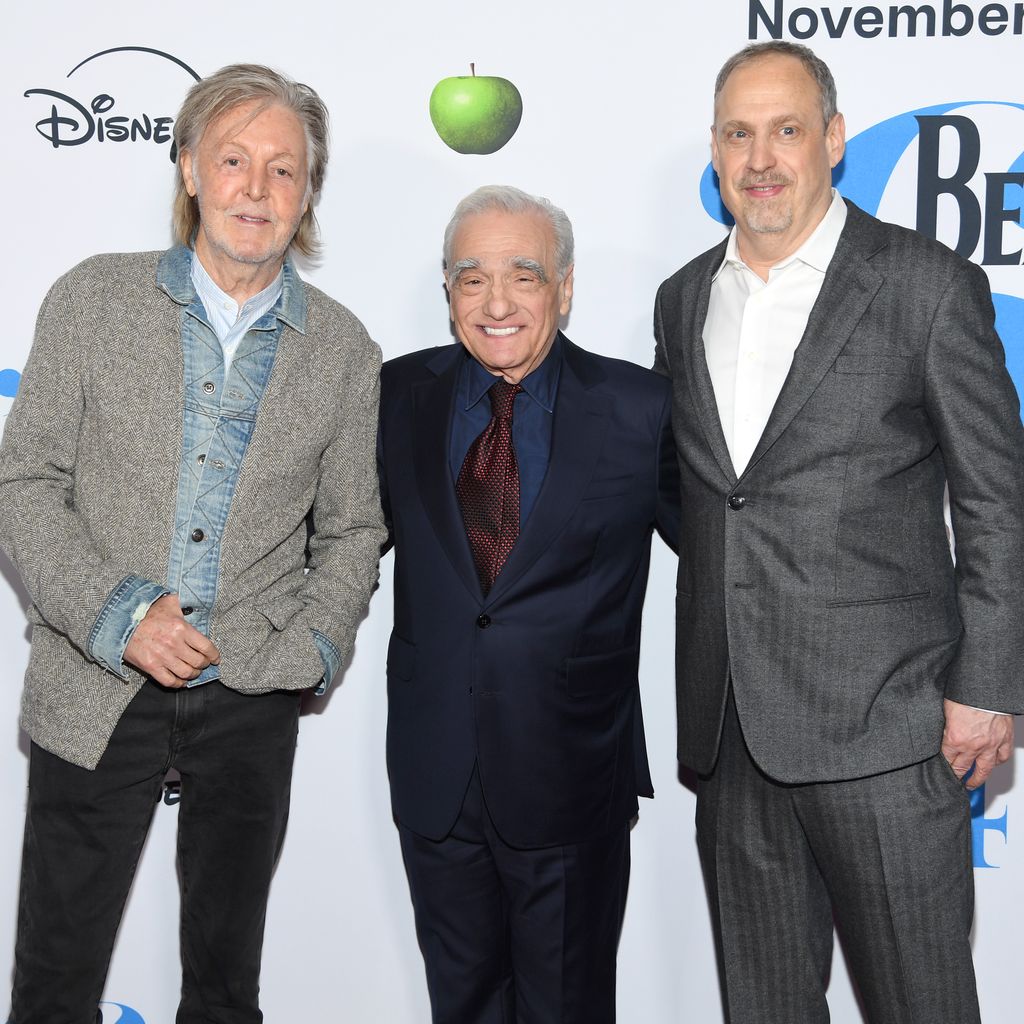 Paul McCartney, Martin Scorsese und David Tedeschi bei der "Beatles '64"-Premiere im November 2024