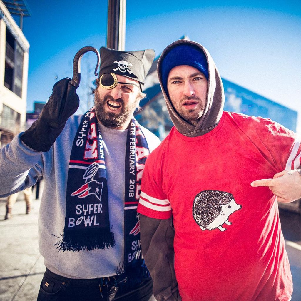 Paul Ripke und Marteria beim Super Bowl 2018