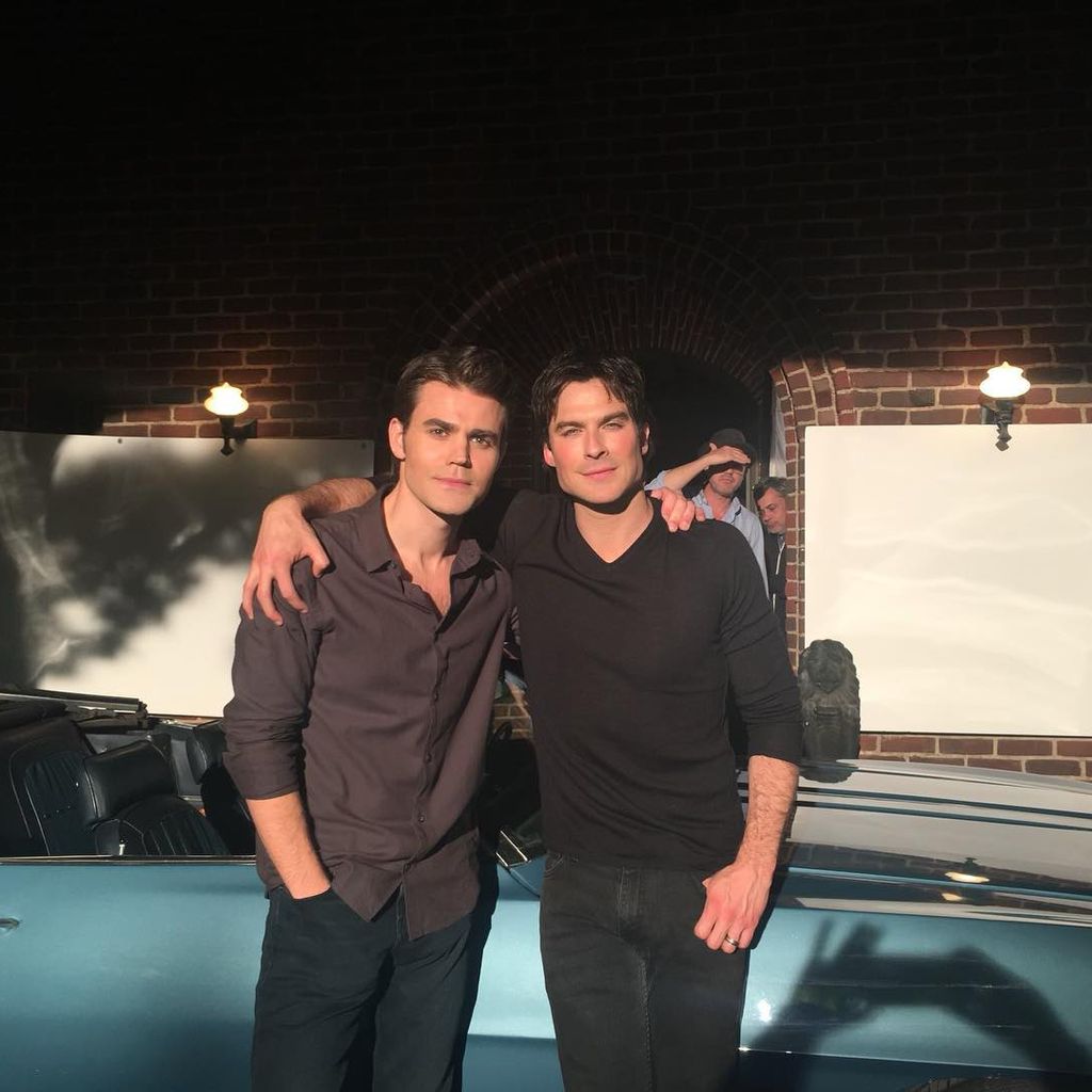 Paul Wesley und Ian Somerhalder am "Vampire Diaries"-Set 2017