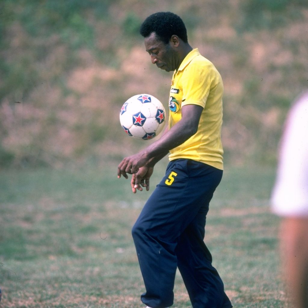 Pelé beim Training 1980
