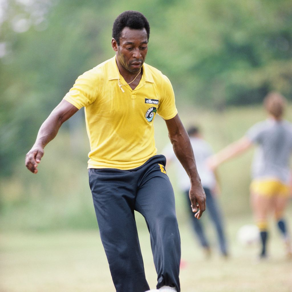 Pelé beim Training, 1977