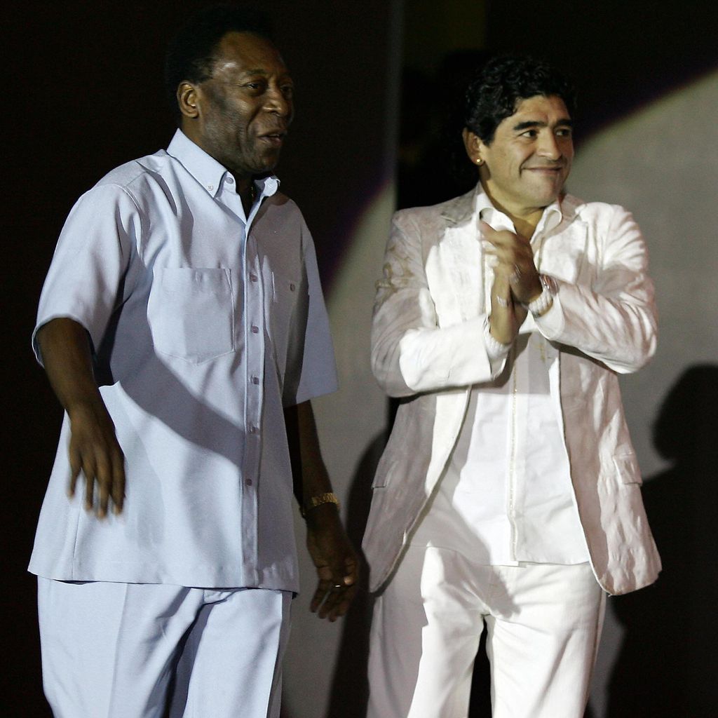 Pelé und Diego Maradona, 2005