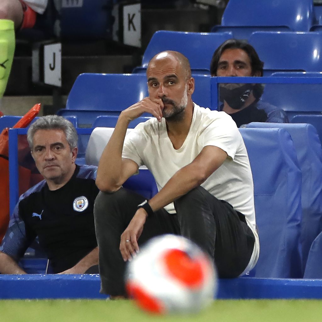 Pep Guardiola bei der Partie Manchester City gegen FC Chelsea