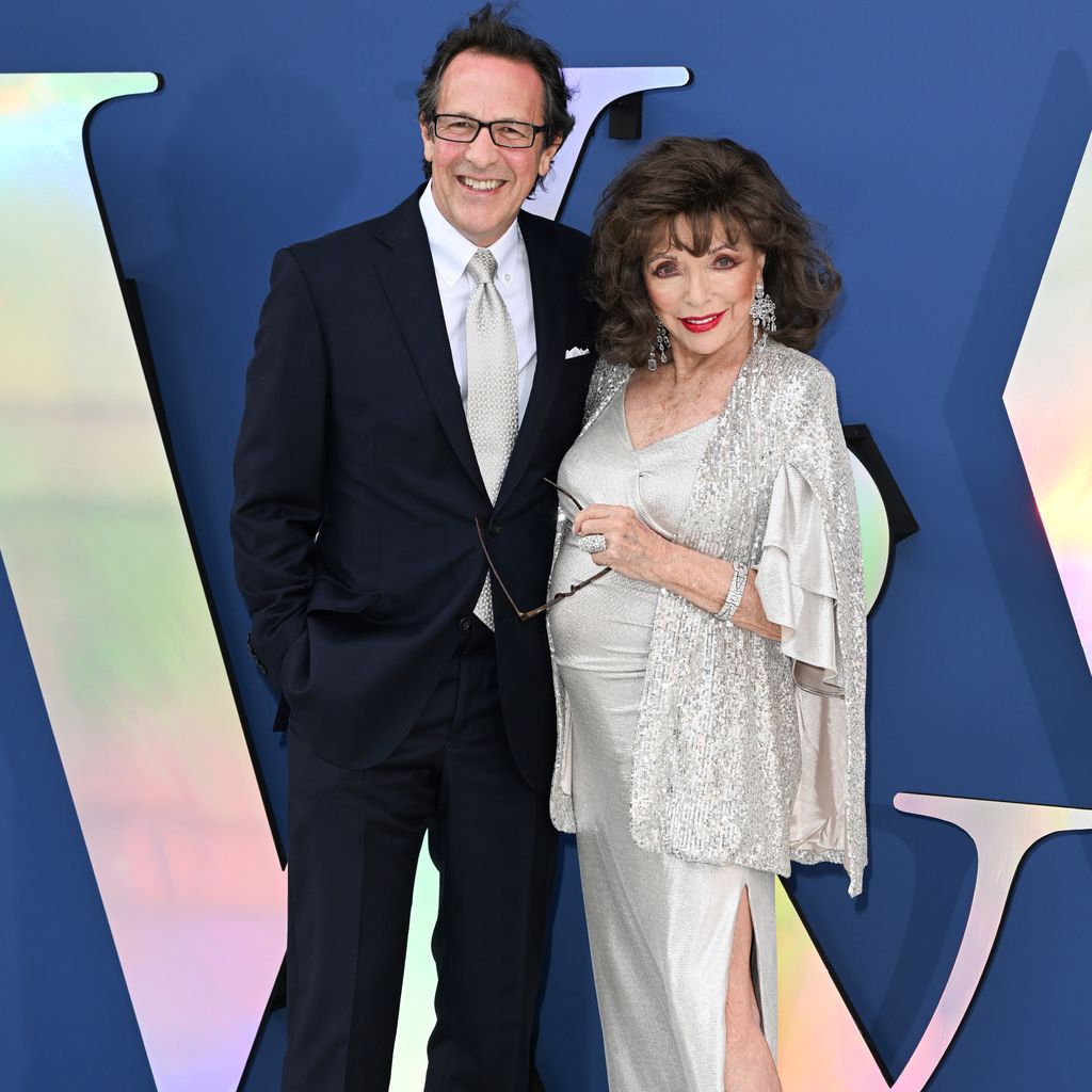 Joan Collins, Schauspielerin, mit ihrem Mann Percy Gibson
