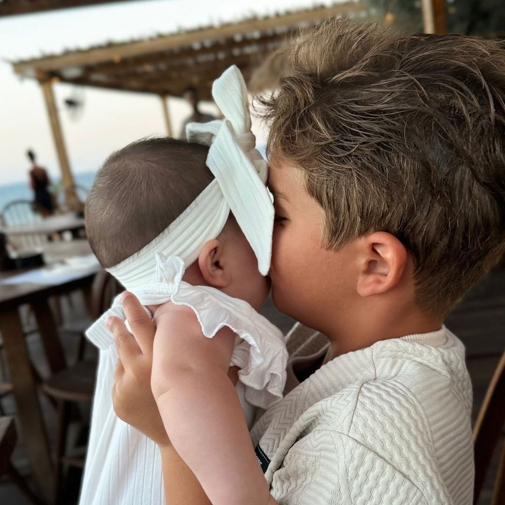Peter Andres Tochter Arabella und sein Sohn Theo, August 2024