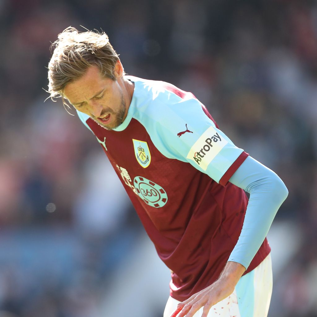 Peter Crouch im Trikot des FC Burnley