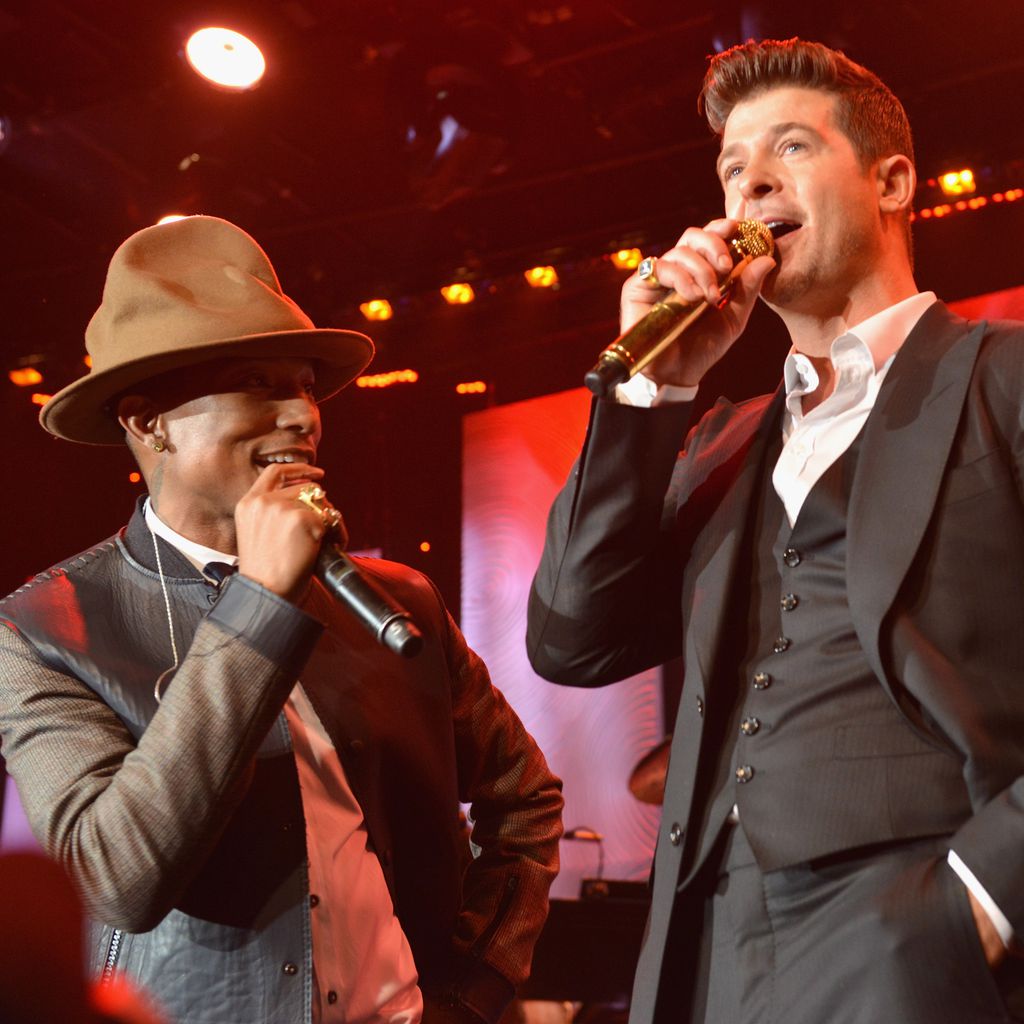 Pharrell Williams und Robin Thicke bei einer Grammy-Veranstaltung