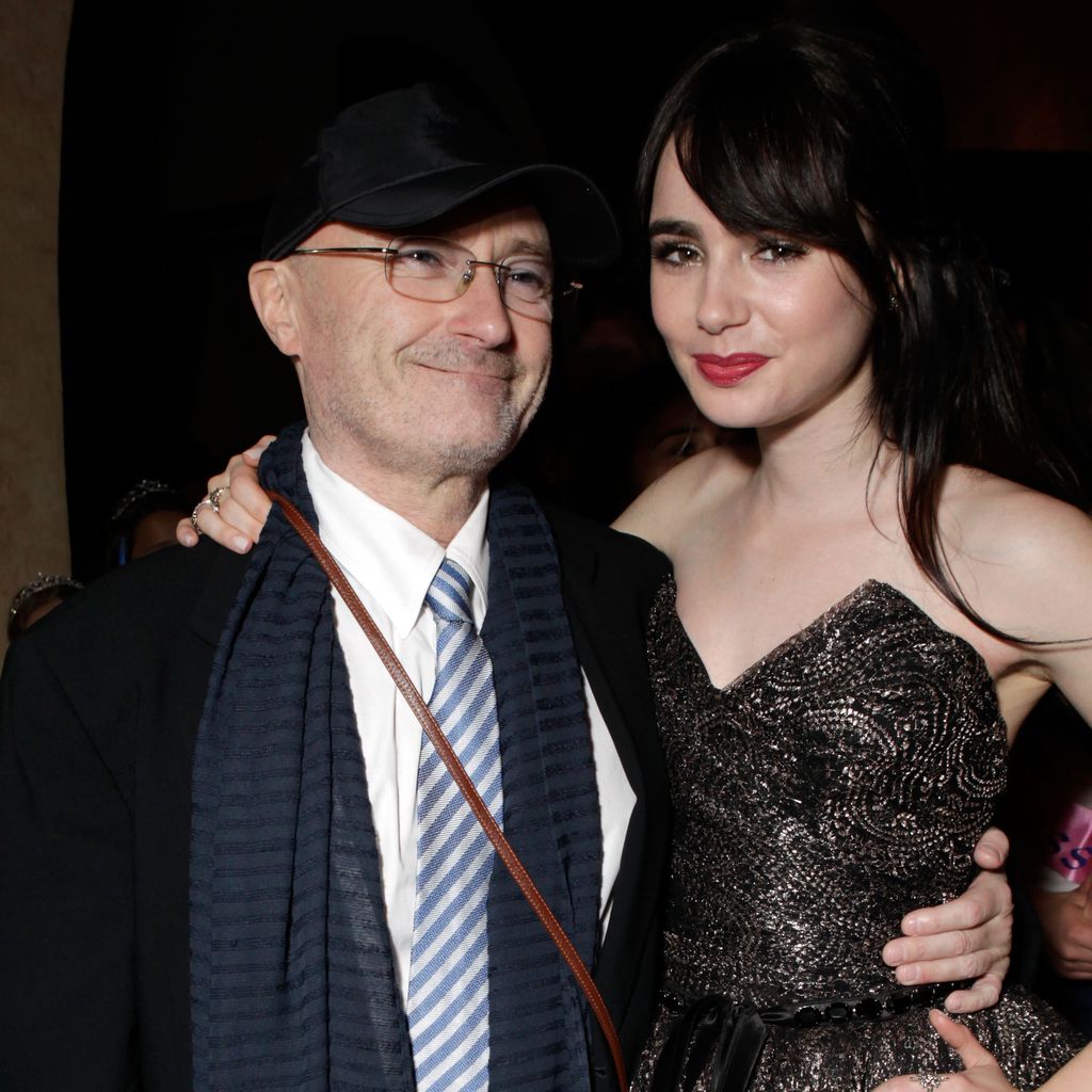 Phil Collins und seine Tochter Lily Collins im Jahr 2012