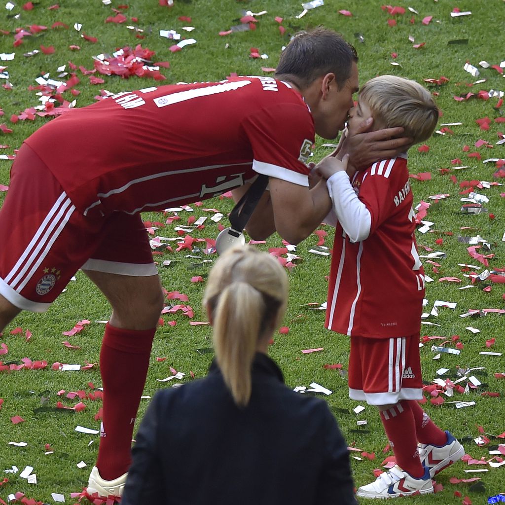 Philipp Lahm mit Sohn Julian