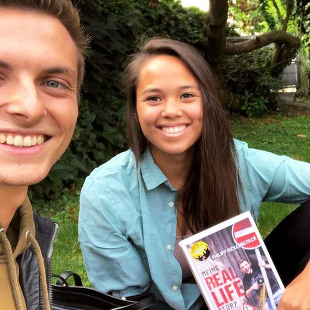 Philipp Mickenbecker und seine beste Freundin Janet