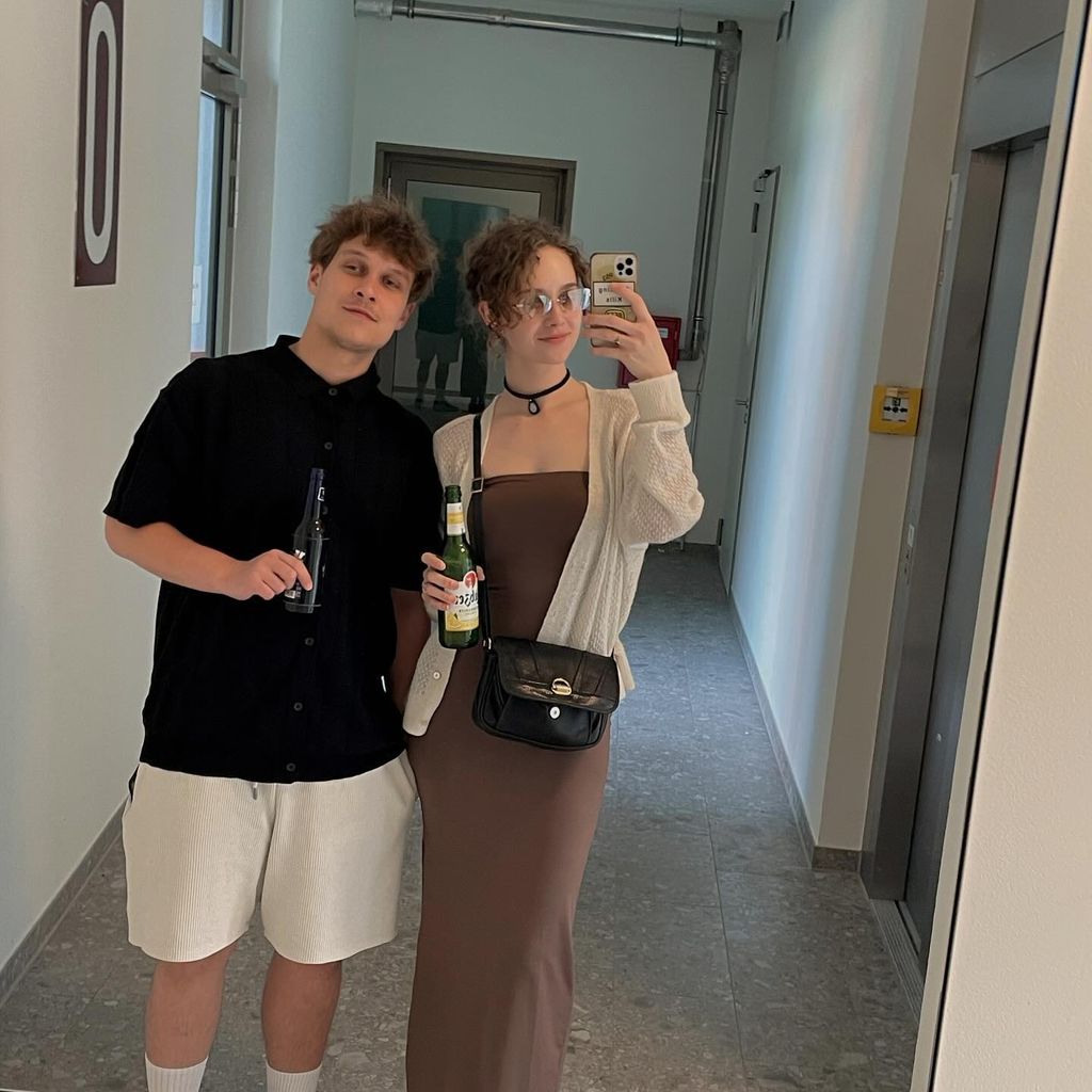 Pia Trümper und ihr Partner Dustin im Mai 2024
