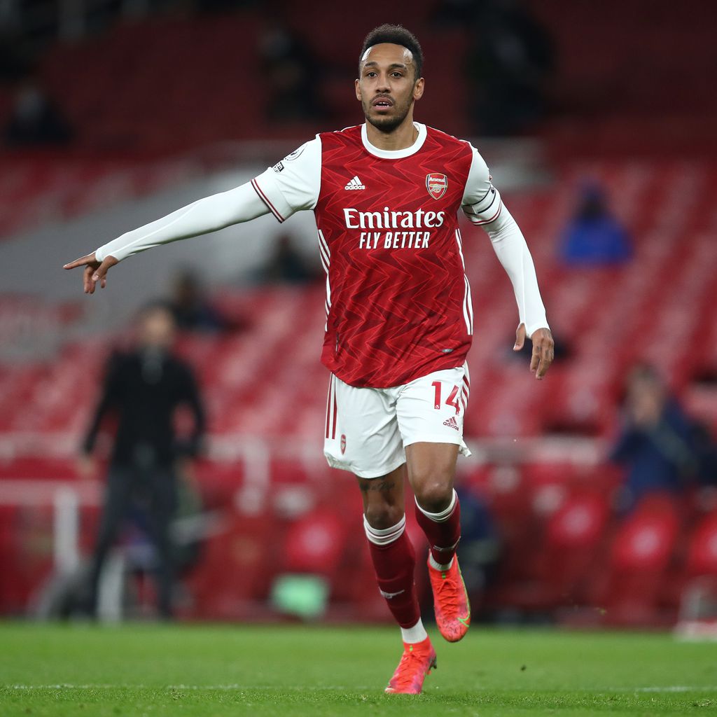 Pierre-Emerick Aubameyang im Spiel gegen Manchester City im Februar 2021