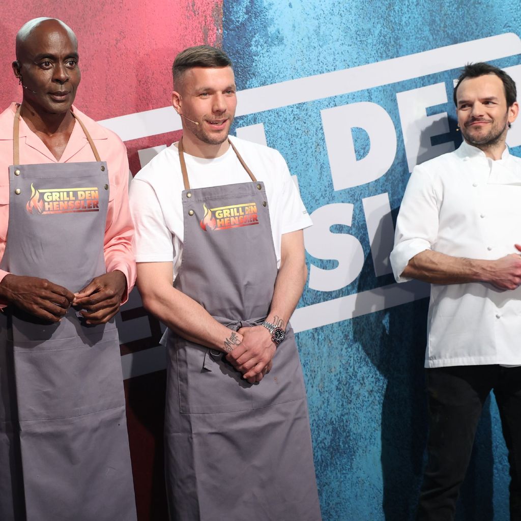 Pierre M. Krause, Bruce Darnell, Lukas Podolski und Steffen Henssler