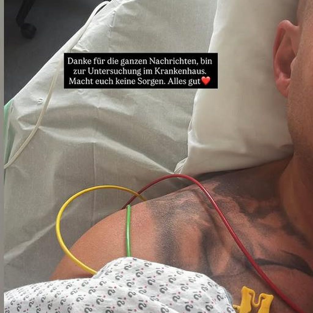 Sänger Pietro Lombardi meldet sich aus dem Krankenhaus, Screenshot 2025.