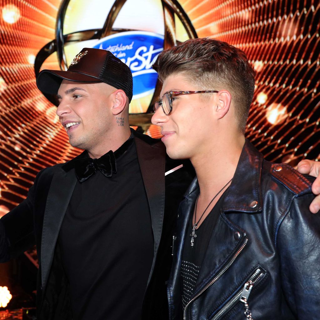 Pietro Lombardi und DSDS-Sieger Davin Herbrüggen nach dem Finale 2019