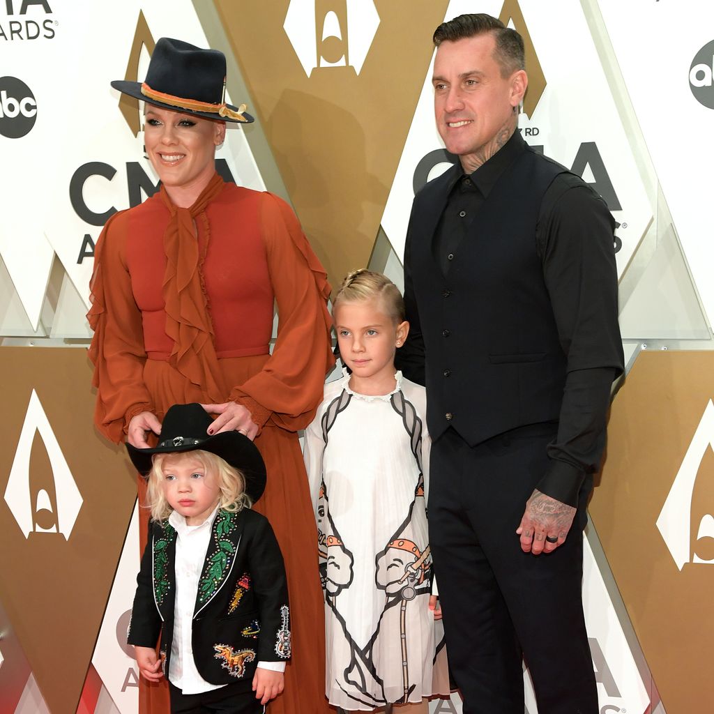 Pink und Carey Hart mit ihren beiden Kinds Jameson und Willow, 2019