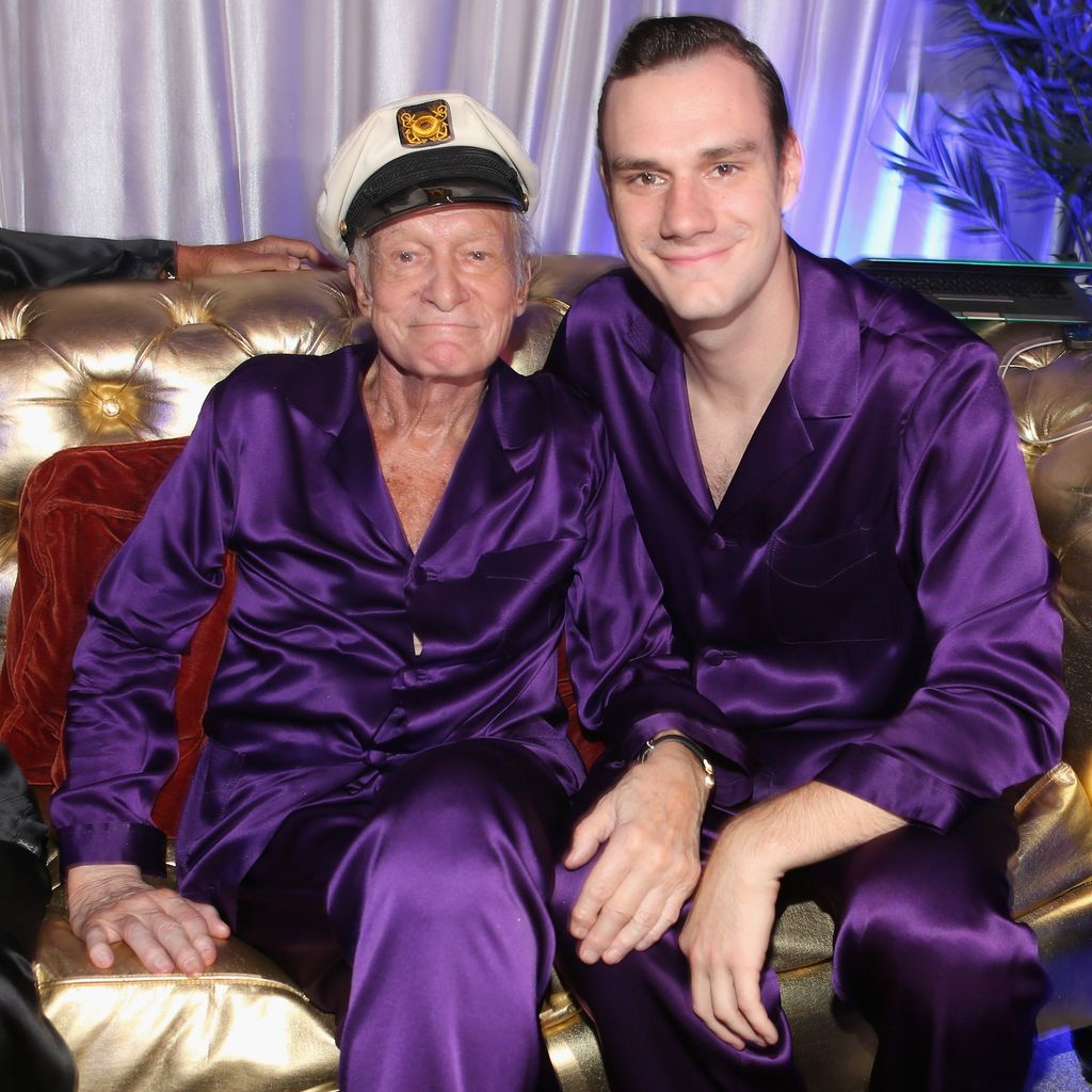 Playboy-Gründer Hugh Hefner mit seinem Sohn Cooper Hefner