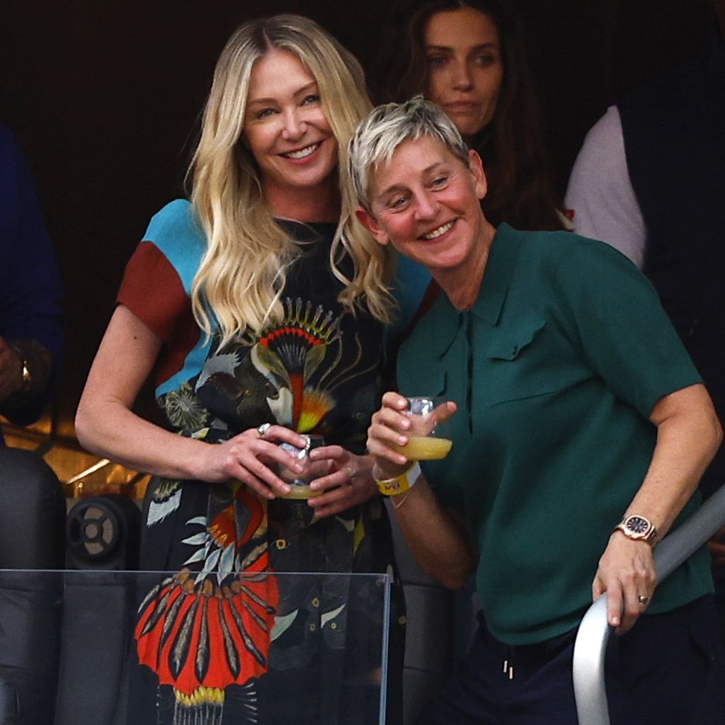 Portia de Rossi und Ellen DeGeneres beim Super Bowl 2022