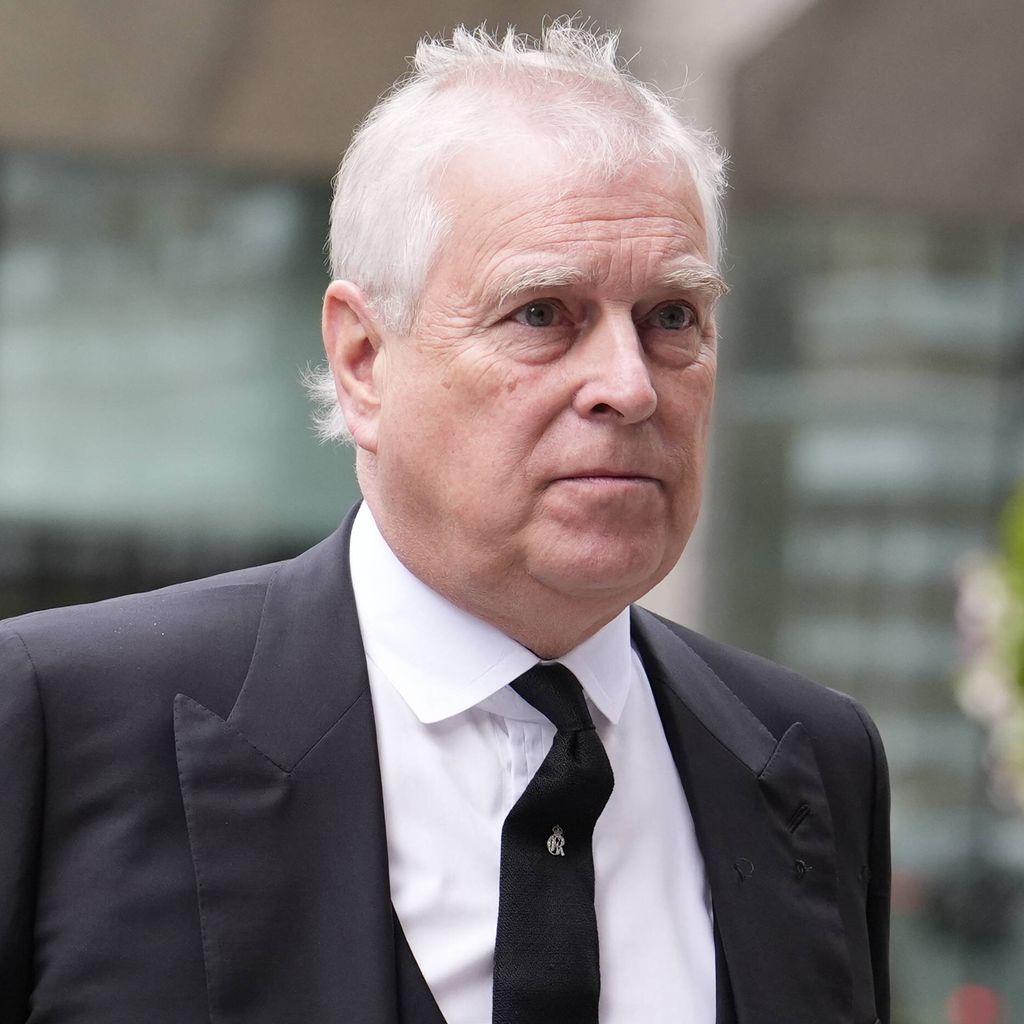 Prince Andrew trifft zur Requiem-Messe für die Duchess of Kent in der Westminster Cathedral ein