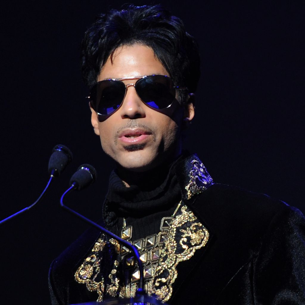 Prince bei einer Pressekonferenz im Apollo Theater in New York City