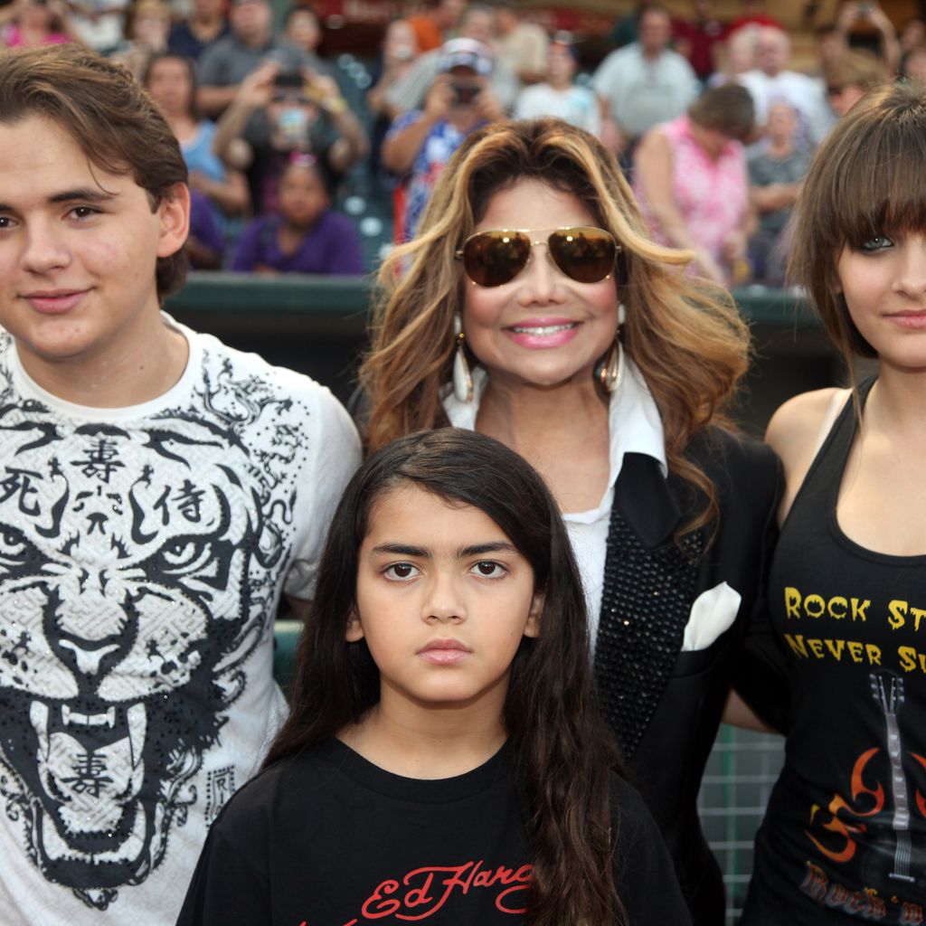 Prince Jackson, La Toya Jackson, "Blanket" Jackson und Paris Jackson, August 2012