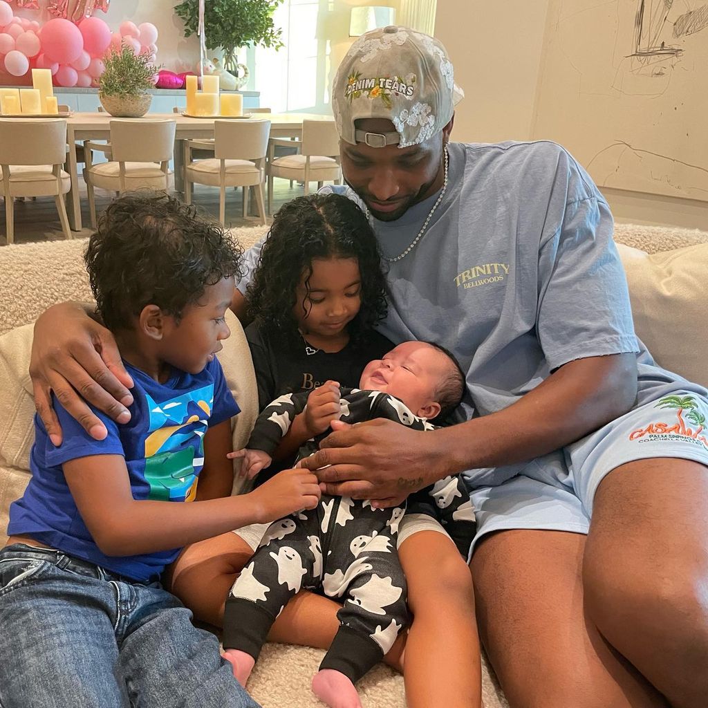Prince, True und Tristan Thompson mit Tatum