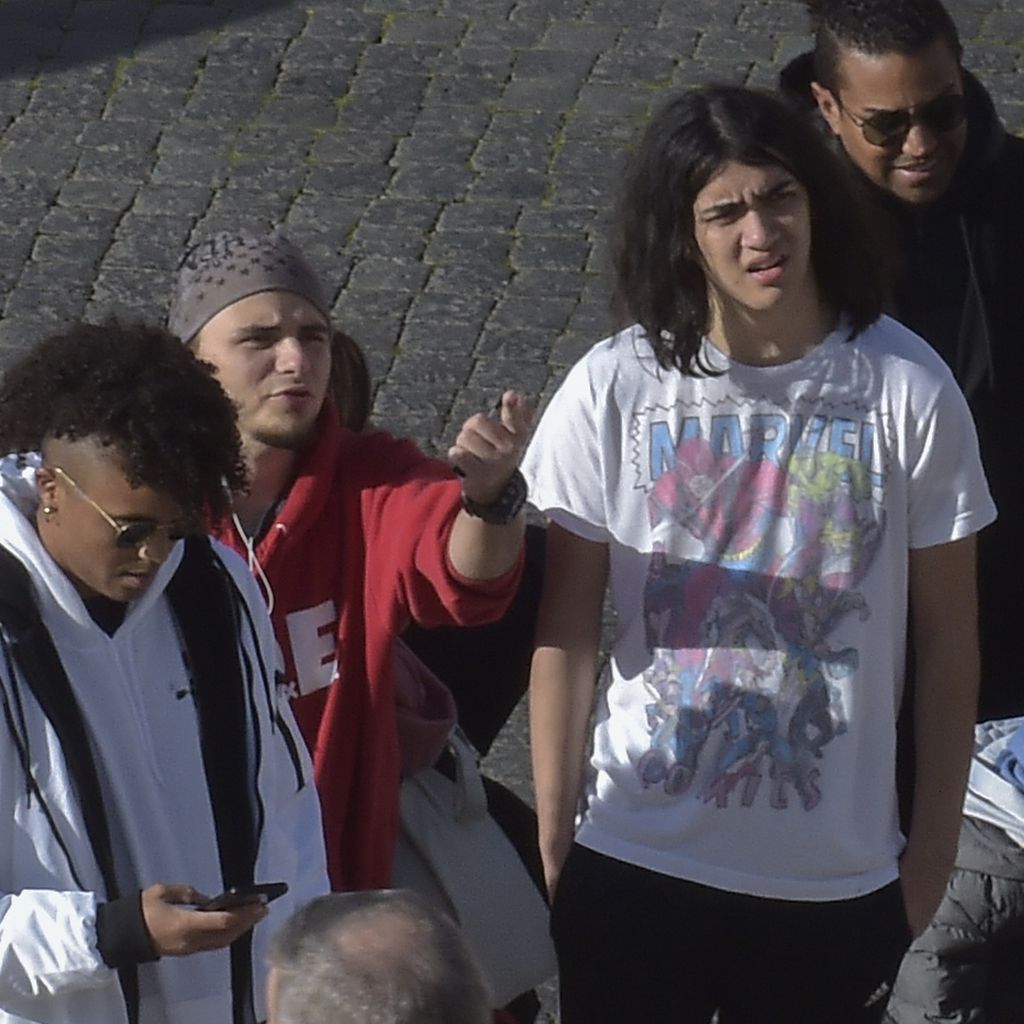 Prince und Blanket Jackson sowie einige Freunde in Rom