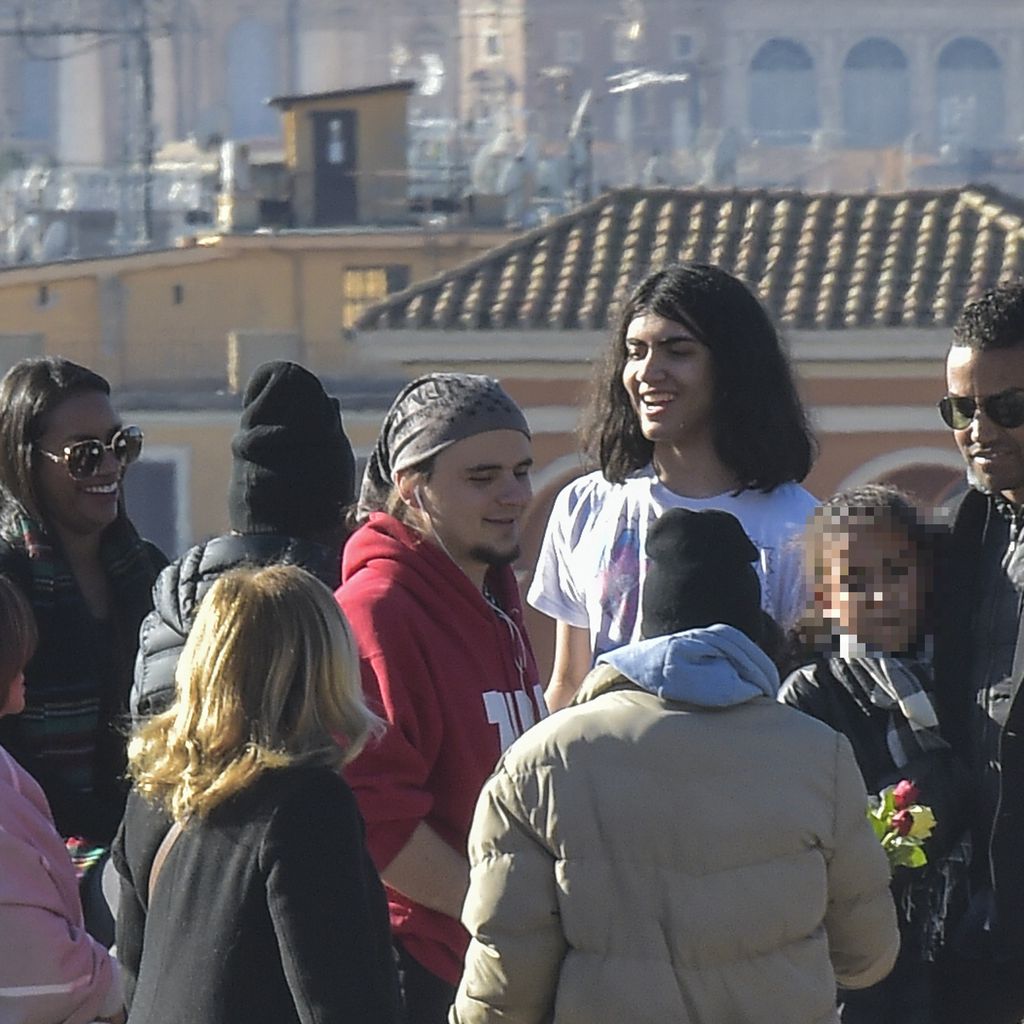 Prince und Blanket Jackson (m.) beim Sightseeing in Rom