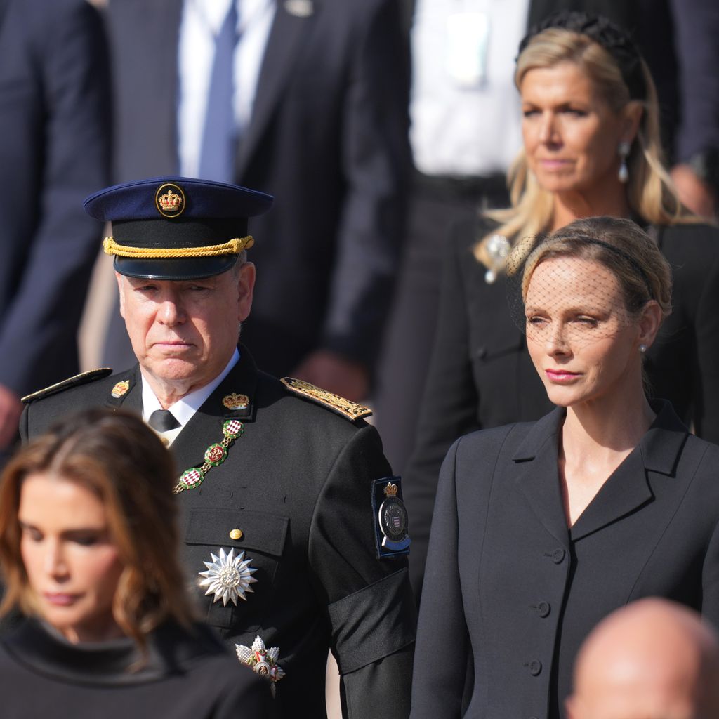 Prinz Albert II. von Monaco und Prinzessin Charlène von Monaco bei der Trauerfeier für König Harald V. in Oslo
