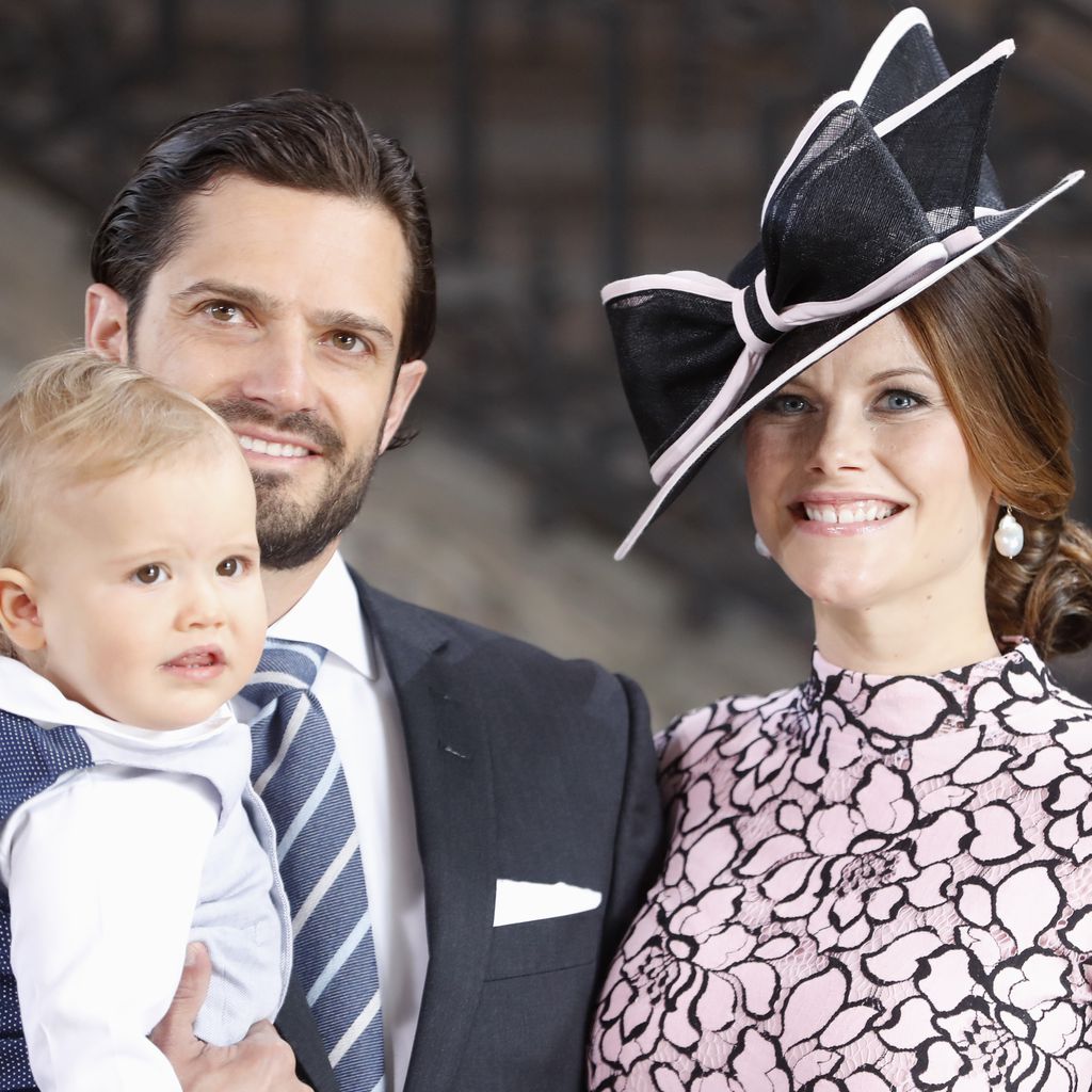 Prinz Carl Philip und Prinzessin Sofia mit ihrem Sohn Alexander, 2017