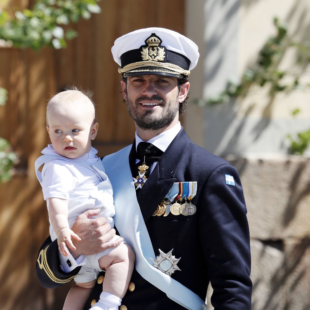 Prinz Carl Philip von Schweden und sein Sohn Prinz Gabriel
