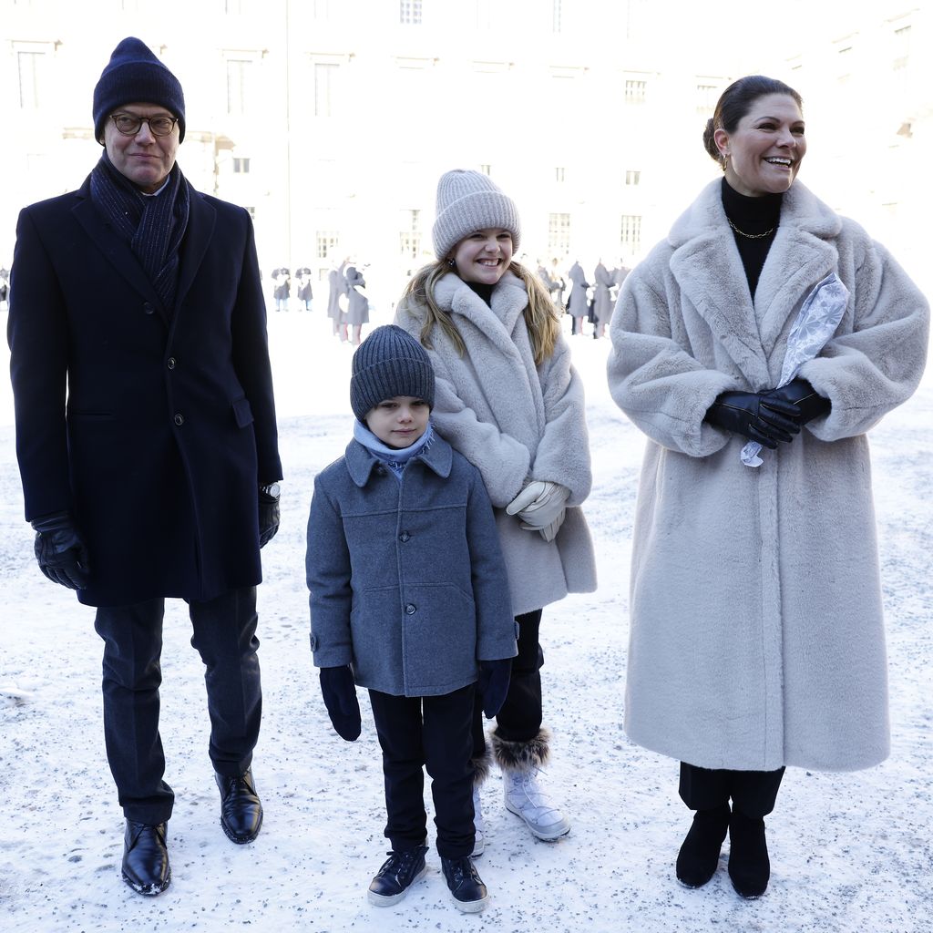 Prinz Daniel, Prinz Oscar, Prinzessin Estelle und Kronprinzessin Victoria im März 2023