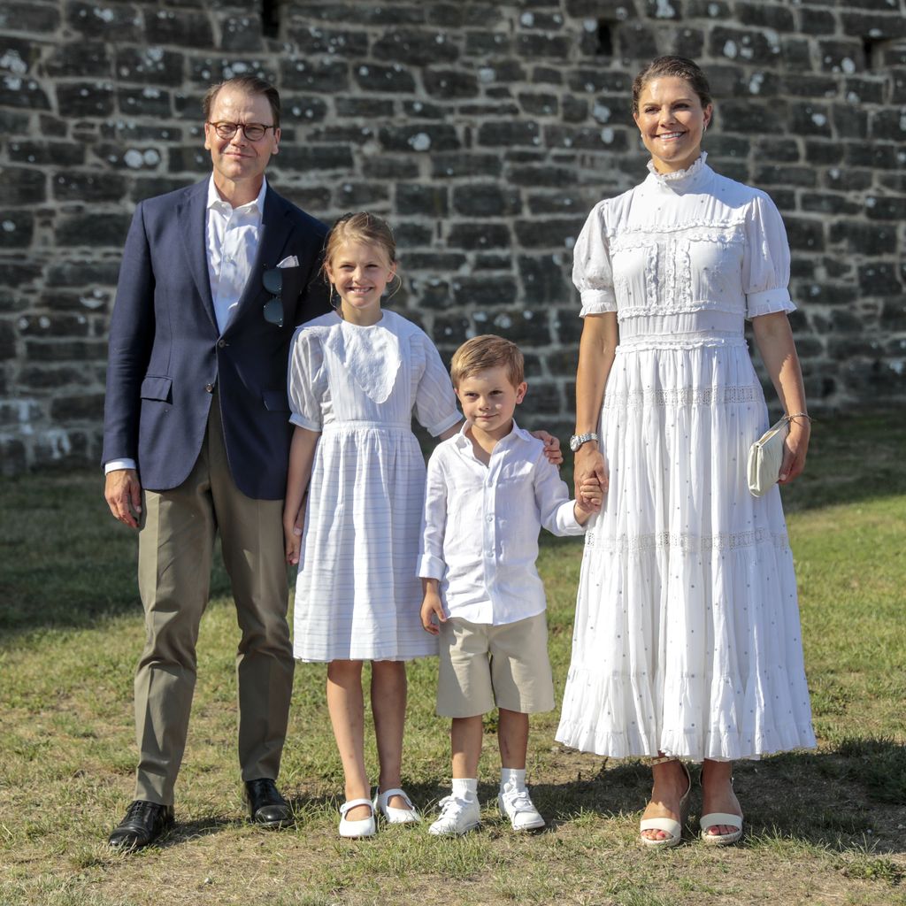 Prinz Daniel, Prinzessin Estelle, Prinz Oscar und Kronprinzessin Victoria im Juli 2021